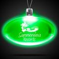 24" Green Oval Light-Up Pendant Necklace